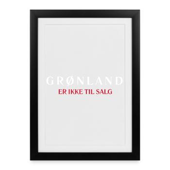 Bannière Groenland Interdite à vendre - Affiche encadrée (27 × 37 cm) - noir - Devant