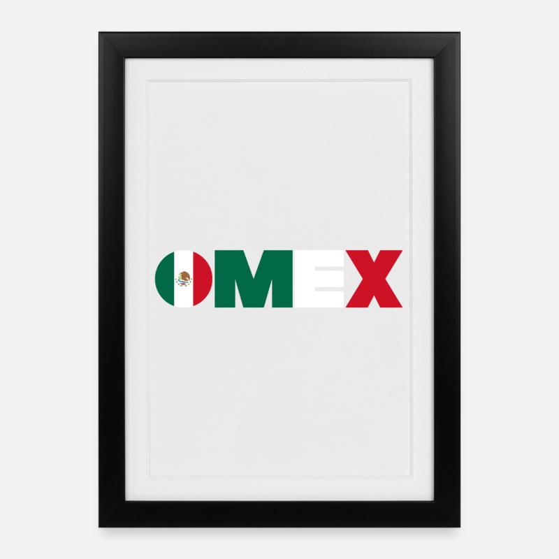 MÉXICO - Gerahmtes Poster (27 × 37 cm) - Schwarz