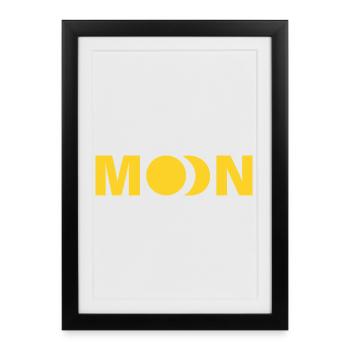 Moon - Framed poster (27 × 37 cm) - black - Front