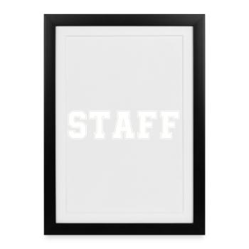 Staff - Framed poster (27 × 37 cm) - black - Front