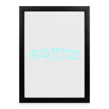 Gotte 2026, Marraine 2026, Don Gotti - Affiche encadrée (27 × 37 cm) - noir - Devant