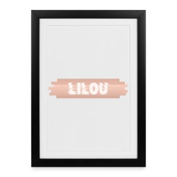 Bébé Lilou - Affiche encadrée (27 × 37 cm) - noir - Devant