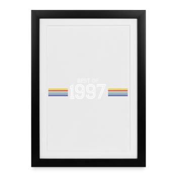 Best Of 1997 T-Shirt Cadeau Humour - Affiche encadrée (27 × 37 cm) - noir - Devant