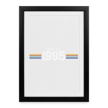 Best Of 1995 T-Shirt Cadeau Humour - Affiche encadrée (27 × 37 cm) - noir - Devant