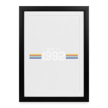 Best Of 1992 T-Shirt Cadeau Humour - Affiche encadrée (27 × 37 cm) - noir - Devant