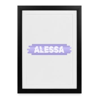 Alessa en tant qu’enfant - Affiche encadrée (27 × 37 cm) - noir - Devant