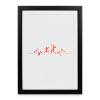 Sunset Heartbeat Fencing - Framed poster (27 × 37 cm) - black - Front
