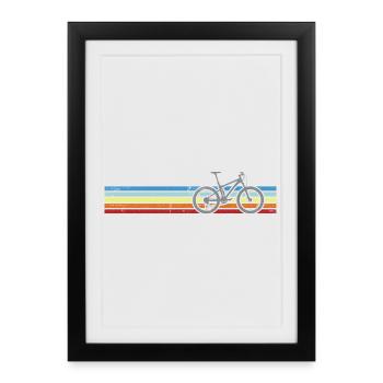 Rainbow Stripes Bicycle - Framed poster (27 × 37 cm) - black - Front