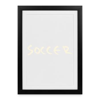 Soccer - Gerahmtes Poster (27 × 37 cm) - Schwarz - Vorne