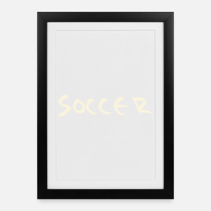 Soccer - Gerahmtes Poster (27 × 37 cm) - Schwarz