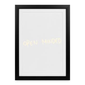 Open minded - Gerahmtes Poster (27 × 37 cm) - Schwarz - Vorne