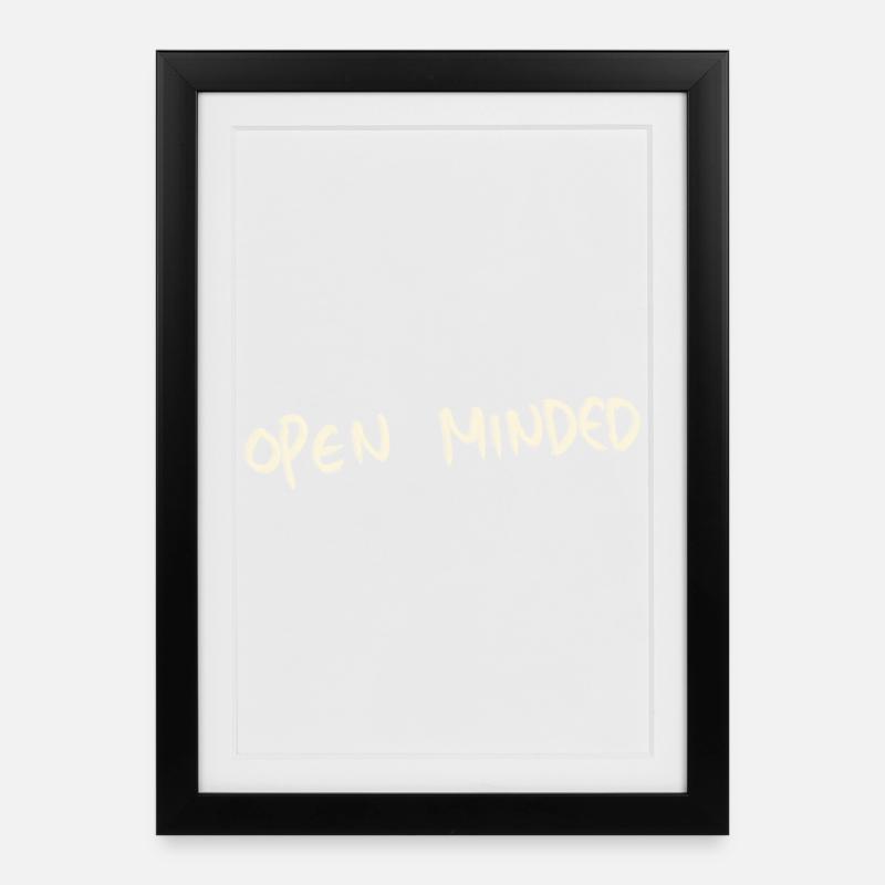 Open minded - Gerahmtes Poster (27 × 37 cm) - Schwarz
