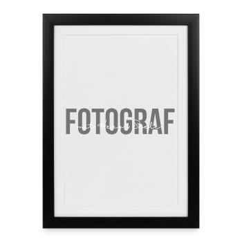 Photographe de cœur et d’âme - Affiche encadrée (27 × 37 cm) - noir - Devant