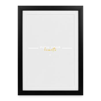 Push Your Limits — Discipline Mindset Design - Framed poster (27 × 37 cm) - black - Front