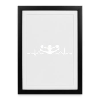 Cheerleader Cheer Mom Cheerleading - Framed poster (27 × 37 cm) - black - Front