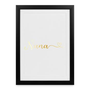 Nana - Grand-mère - Affiche encadrée (27 × 37 cm) - noir - Devant