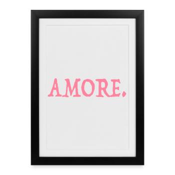 Amore - Gerahmtes Poster (27 × 37 cm) - Schwarz - Vorne