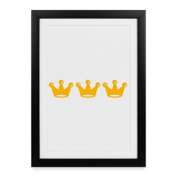 kronen - Framed poster (27 × 37 cm) - black - Front