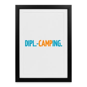 Dipl.-Ing. Camper Fan Expert Camping Rv - Framed poster (27 × 37 cm) - black - Front