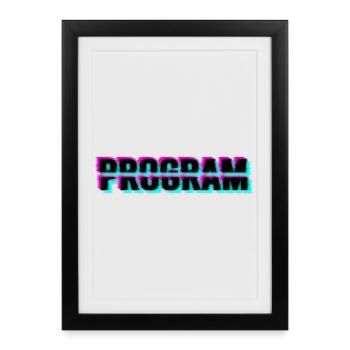Computer program - Framed poster (27 × 37 cm) - black - Front