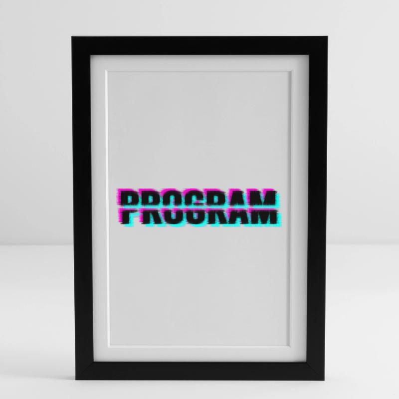 Computerprogramm Gerahmtes Poster (27 × 37 cm)