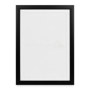 Heartbeat Mountain Ridge - Affiche encadrée (27 × 37 cm) - noir - Devant