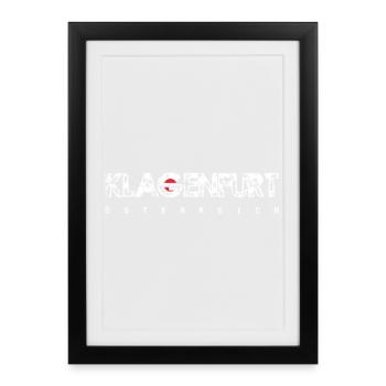Klagenfurt Austria Distressed Typography - Framed poster (27 × 37 cm) - black - Front
