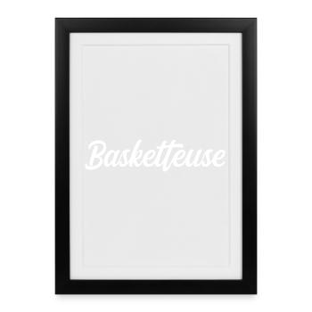 basketball player - Framed poster (27 × 37 cm) - black - Front
