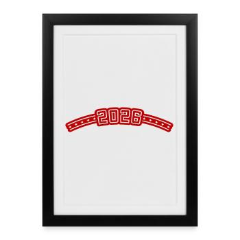 2026 Outline - Framed poster (27 × 37 cm) - black - Front