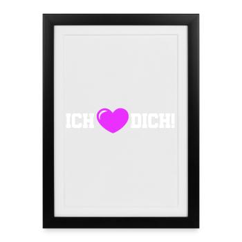 Je t’aime, mon cœur - Affiche encadrée (27 × 37 cm) - noir - Devant