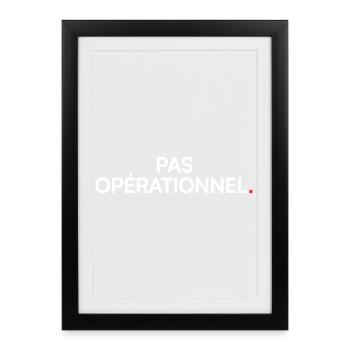 Not operational, humor, tired, at work - Framed poster (27 × 37 cm) - black - Front