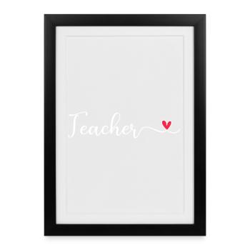 Teacher - Framed poster (27 × 37 cm) - black - Front