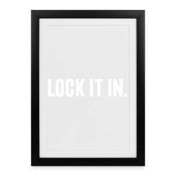 Basketball Game Day Lock It In - Framed poster (27 × 37 cm) - black - Front