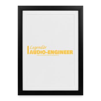 Audio-Engineer als Job - Gerahmtes Poster (27 × 37 cm) - Schwarz - Vorne