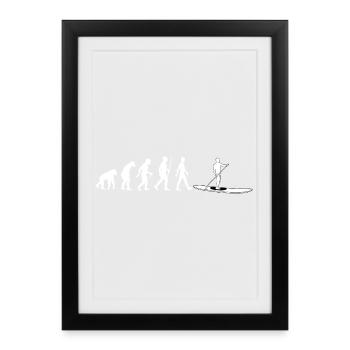 Evolution to Stand-Up Paddleboard - Framed poster (27 × 37 cm) - black - Front