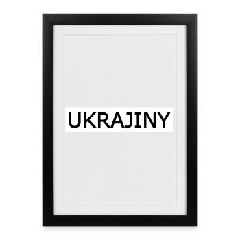 UKRAJINY Bold Typography Shirt - Framed poster (27 × 37 cm) - black - Front