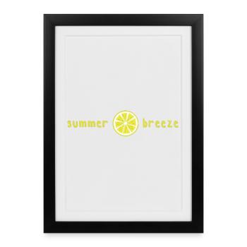 Brise d’été - Affiche encadrée (27 × 37 cm) - noir - Devant