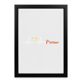 Mon cœur bat pour Prerow - Darss Baltic - Affiche encadrée (27 × 37 cm) - noir - Devant