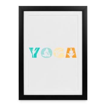 Yoga - Affiche encadrée (27 × 37 cm) - noir - Devant