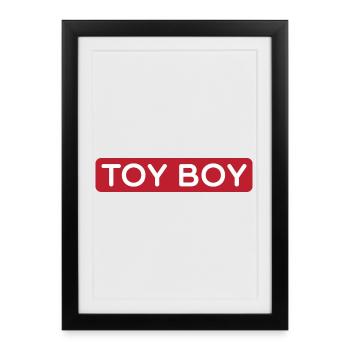idée cadeau de conception de t-shirt de garçon de jouet - Affiche encadrée (27 × 37 cm) - noir - Devant