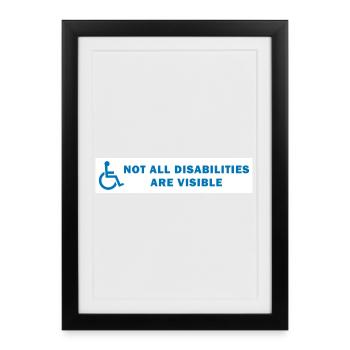 Tous les handicaps ne sont pas visibles - Affiche encadrée (27 × 37 cm) - noir - Devant