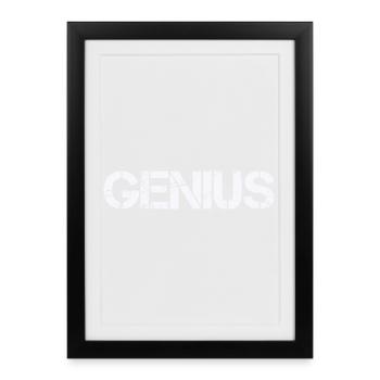 GENIUS - Framed poster (27 × 37 cm) - black - Front