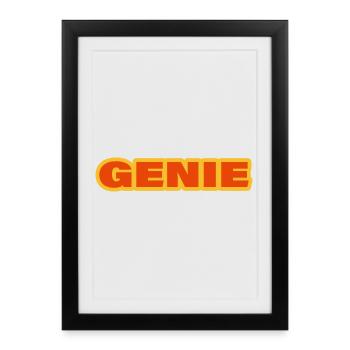 GÉNIE - Affiche encadrée (27 × 37 cm) - noir - Devant