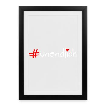infinite - Framed poster (27 × 37 cm) - black - Front