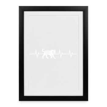 Battement de cœur d’un tigre - Affiche encadrée (27 × 37 cm) - noir - Devant