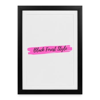 Style Forêt-Noire Rose - Affiche encadrée (27 × 37 cm) - noir - Devant