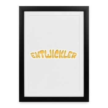 Job Developer - Framed poster (27 × 37 cm) - black - Front