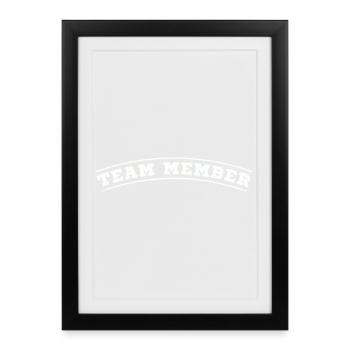 Team Member - Framed poster (27 × 37 cm) - black - Front