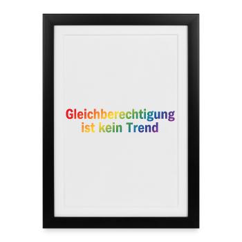 Equality is not a trend - Framed poster (27 × 37 cm) - black - Front