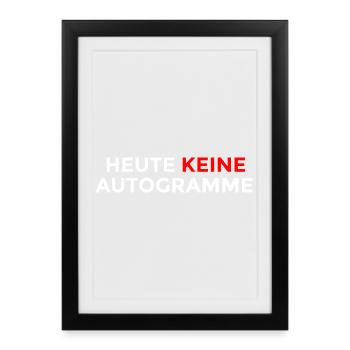 Pas d’autographes aujourd’hui – Un discours humoristique ironique - Affiche encadrée (27 × 37 cm) - noir - Devant